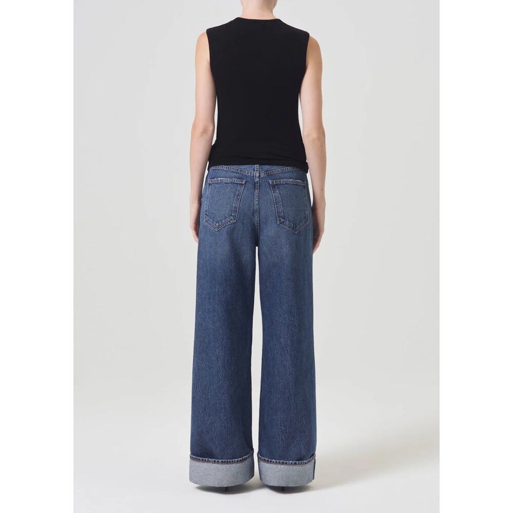 Agolde Dame High Rise Button Fly Wide Leg Jeans Control Size 25 Baggy Skater - Picture 15 of 16